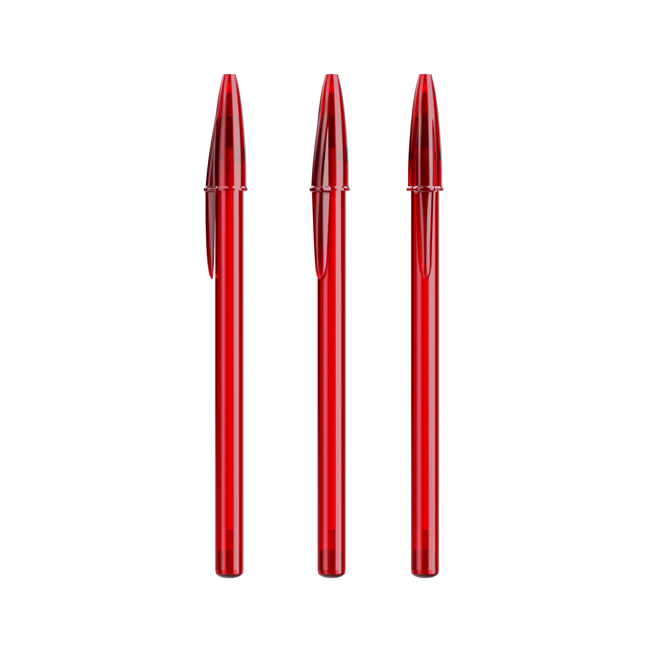 Stylo bille publicitaire BIC® Style Rouge transparent & encre bleue